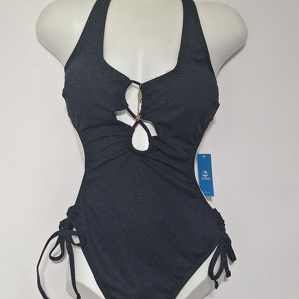 Cupshe Black One Piece Sexy Cutout Swimsuit
